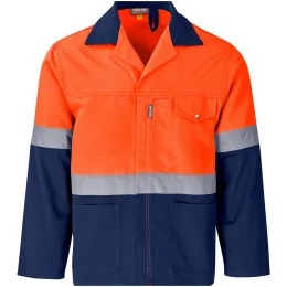 Traffic Premium Two-Tone Hi-Viz Reflective Jacket - ORANGE - L