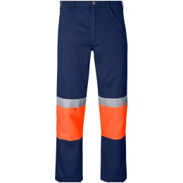Traffic Premium Two-Tone Hi-Viz Reflective Pants - ORANGE - 42