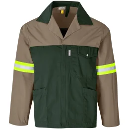 Site Premium Two-Tone Polycotton Jacket - KHAKI - XL
