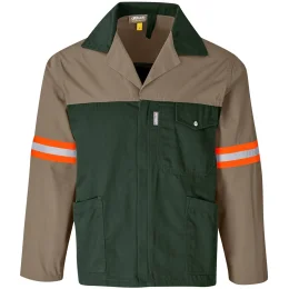 Site Premium Two-Tone Polycotton Jacket - KHAKI - M