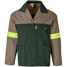 Site Premium Two-Tone Polycotton Jacket - KHAKI - M