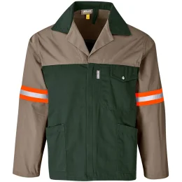 Site Premium Two-Tone Polycotton Jacket - KHAKI - L