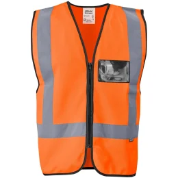Direction En4 Hi-Viz Reflective Full Zip Vest - ORANGE - 4XL