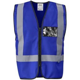 Direction En4 Hi-Viz Reflective Full Zip Vest - ROYAL BLUE - S