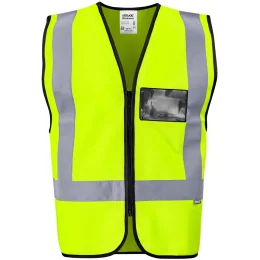 Direction En4 Hi-Viz Reflective Full Zip Vest - YELLOW - L