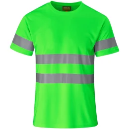 Construction Hi-Viz Reflective T-Shirt - LIME - 4XL