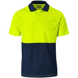 Inspector Two-Tone Hi-Viz Golf Shirt - YELLOW - XL