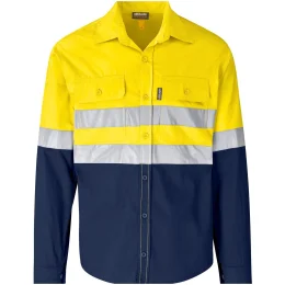 Access Vented Two-Tone Reflective Work Shirt - YELLOW - S