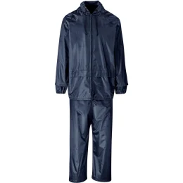 Weather Polyester/PVC Rainsuit - NAVY - M