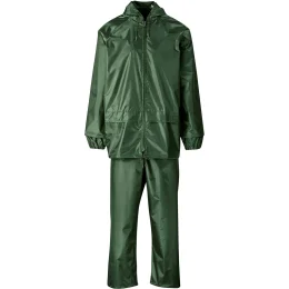 Weather Polyester/PVC Rainsuit - OLIVE - S