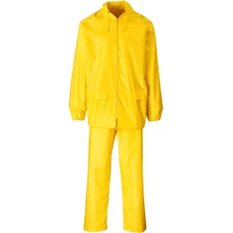 Weather Polyester/PVC Rainsuit - YELLOW - L
