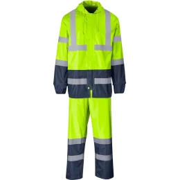 Torrent Two-Tone Hi-Viz Ref Polyester/PVC Rainsuit - LIME - 5XL