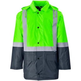 Hazard Padded Two-Tone Hi-Viz Reflective Jacket - LIME - XL