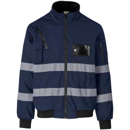 Techno Padded Hi-Viz Reflective Bunny Jacket - NAVY - 5XL