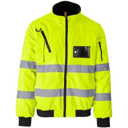 Techno Padded Hi-Viz Reflective Bunny Jacket - YELLOW - L
