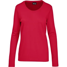 Ladies Long Sleeve All Star T-Shirt - RED - 4XL
