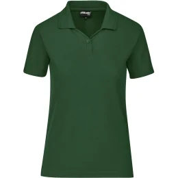 Ladies Basic Pique Golf Shirt - DARK GREEN - 4XL