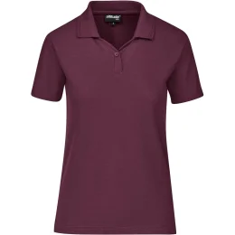 Ladies Basic Pique Golf Shirt - DARK RED - XL