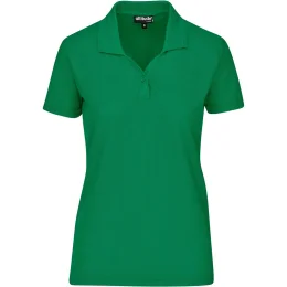 Ladies Basic Pique Golf Shirt - GREEN - 4XL