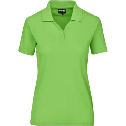 Ladies Basic Pique Golf Shirt - LIME - M