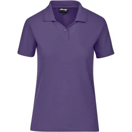 Ladies Basic Pique Golf Shirt - PURPLE - L