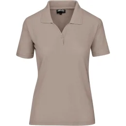 Ladies Basic Pique Golf Shirt - STONE - 3XL