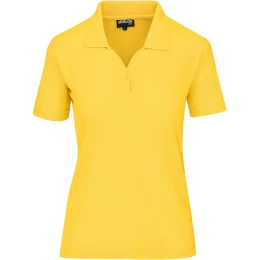 Ladies Basic Pique Golf Shirt - YELLOW - XL