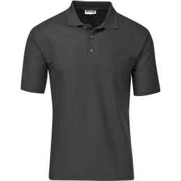 Mens Basic Pique Golf Shirt - CHARCOAL - XS