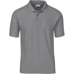 Mens Basic Pique Golf Shirt - GREY - S