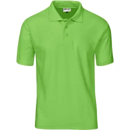 Mens Basic Pique Golf Shirt - LIME - S