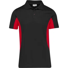 Mens Championship Golf Shirt - BLACK RED - 3XL