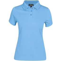 Ladies Distinct Golf Shirt - SKY BLUE - L