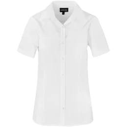Ladies Short Sleeve Empire Shirt - WHITE - S