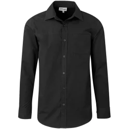 Mens Long Sleeve Empire Shirt - BLACK - 5XL