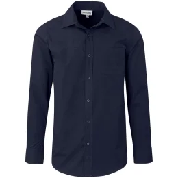 Mens Long Sleeve Empire Shirt - NAVY - 2XL