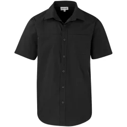 Mens Short Sleeve Empire Shirt - BLACK - 2XL