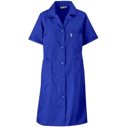 Marriot Polycotton Housecoat - ROYAL BLUE - M