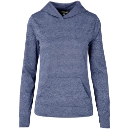 Ladies Fitness Lightweight Hooded Sweater - NAVY - L