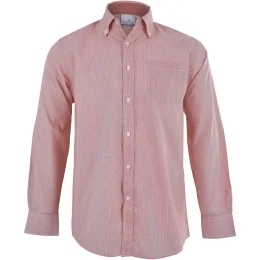 Mens Long Sleeve Lisbon Shirt - RED - 5XL