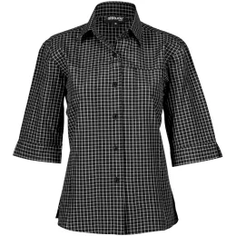 Ladies 3/4 Sleeve Prestige Shirt - BLACK - 2XL