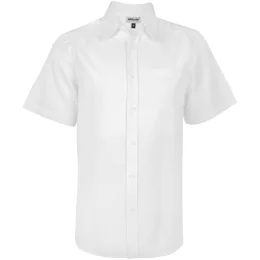 Mens Short Sleeve Oxford Shirt - WHITE - 2XL