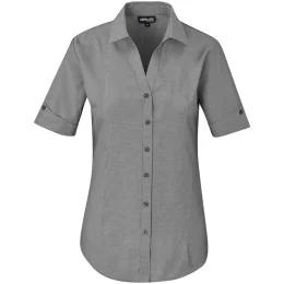 Ladies Short Sleeve Northampton Shirt - BLACK - S