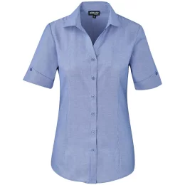 Ladies Short Sleeve Northampton Shirt - ROYAL BLUE - L