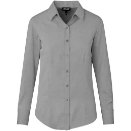 Ladies Long Sleeve Nottingham Shirt - GREY - 3XL