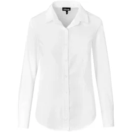 Ladies Long Sleeve Nottingham Shirt - WHITE - 4XL