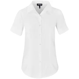 Ladies Short Sleeve Nottingham Shirt - WHITE - L