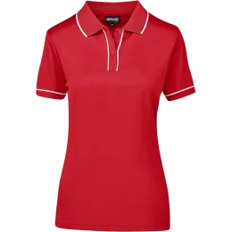 Ladies Osaka Golf Shirt - RED - 2XL