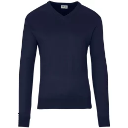 Mens Long Sleeve Peru V-Neck Jersey - NAVY - 5XL