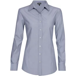Ladies Long Sleeve Portsmouth Shirt - NAVY - 4XL