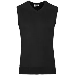Mens Sleeveless Peru V-Neck Jersey - BLACK - XL